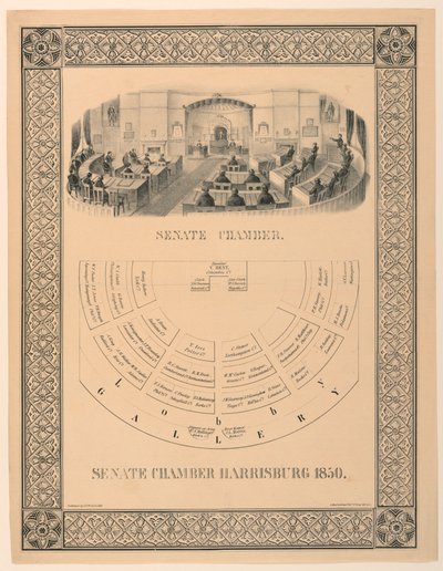Cámara del Senado, Harrisburg, Pensilvania de Unbekannt