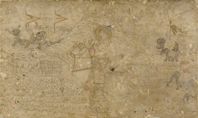 Shah Jahan y su hijo Dara Shikoh cazando, c. 1790 de Unbekannt