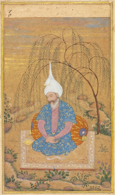 Shah Tahmasp I 1514-1576 sentado en un paisaje, c. 1575 de Unbekannt