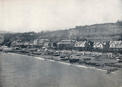 Shanklin - Vista de la playa y las alturas, 1895 de Unbekannt