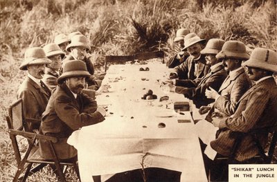 Almuerzo de caza en la jungla, 1911-1935 de Unbekannt
