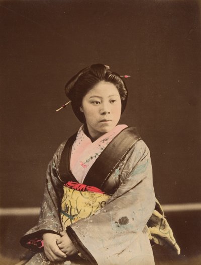 Shin, una conocida chica de casa de té en Yokohama, 1870s de Unbekannt