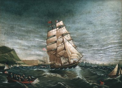 Barco en el Puerto de Nueva York, ca. 1890 de Unbekannt