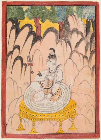 Shiva sentado en un trono en un paisaje, c. 1760 de Unbekannt