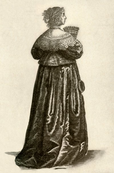 Muestra el vestido de una dama inglesa, 1640, 1937 de Unbekannt