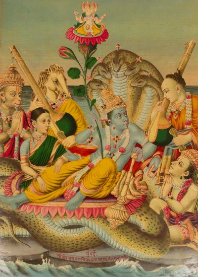 Shri Sheshanarayana, Vishnu Narayana en Shesha, 1886 de Unbekannt