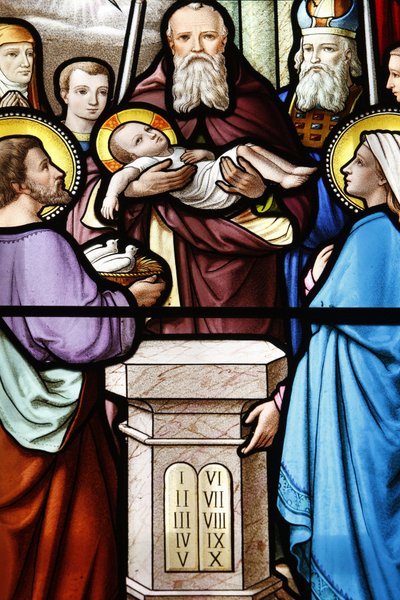 Santuario de Nuestra Señora de la Salette, vidriera Presentación de Jesús en el Templo, La Salette, Francia de Unbekannt