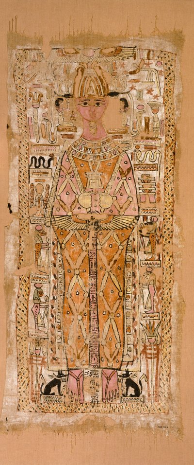 Sudario de Nespawtytawy, inscrito en jeroglíficos, siglo II de Unbekannt