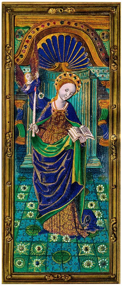 Contraventana de un tríptico, esmalte champlevé sobre cobre, siglo XVI, 1931 de Unbekannt