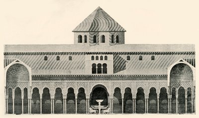 Elevación lateral del Patio de los Leones y la Fuente, siglo XIX, 1907 de Unbekannt
