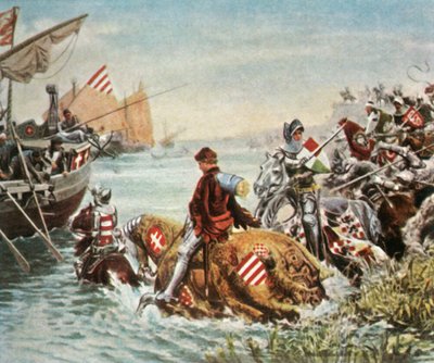 Segismundo es rescatado después de la batalla de Nicópolis, 1396, 1936 de Unbekannt