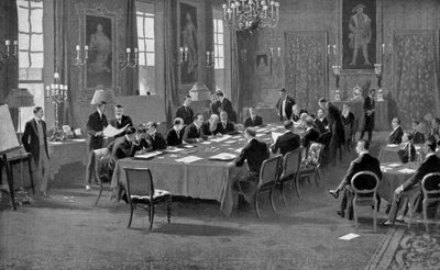 Firma del tratado de Londres, mayo de 1913, c1920 de Unbekannt