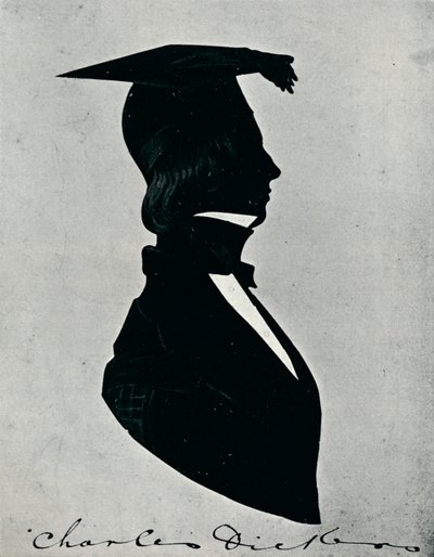 Retrato en silueta de Charles Dickens, c1840s de Unbekannt