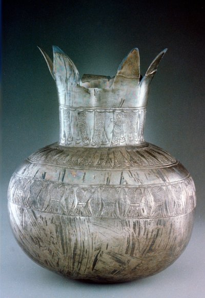 Jarrón de granada de plata, de la tumba de Tutankamón, siglo XIV a.C. de Unbekannt