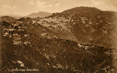 Simla desde Tara Devi, c1918-c1939 de Unbekannt