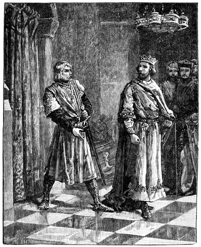 Simón de Montfort discutiendo con Enrique III, 1257, c1880 de Unbekannt