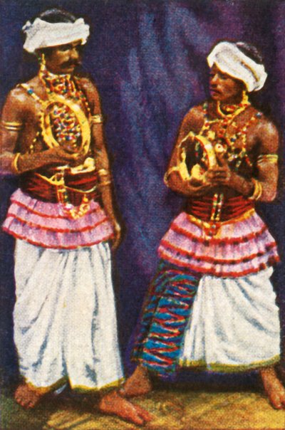 Bailarines del diablo cingaleses de Ceilán, c1928 de Unbekannt