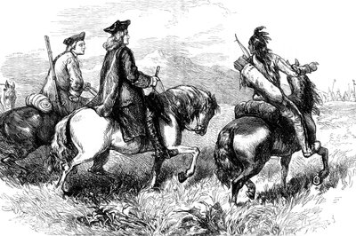 Sir Alexander Cuming en su camino para visitar a los Cherokee, Carolina del Sur, c1730 c1880 de Unbekannt