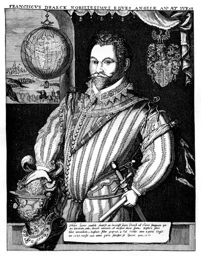 Sir Francis Drake, siglo XVI, 1910 de Unbekannt