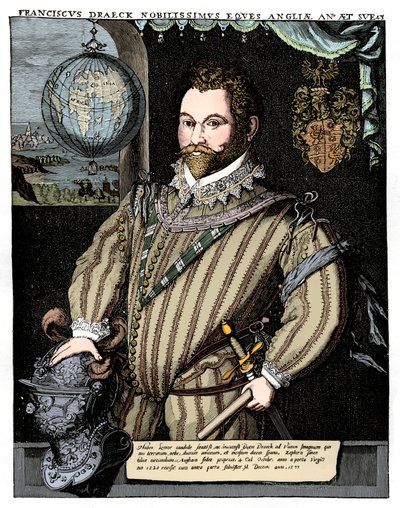 Sir Francis Drake, siglo XVI, 1910 de Unbekannt