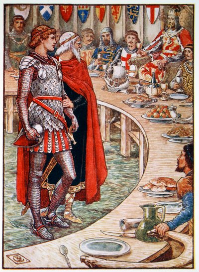 Sir Galahad es llevado a la corte del Rey Arturo, 1911 de Unbekannt