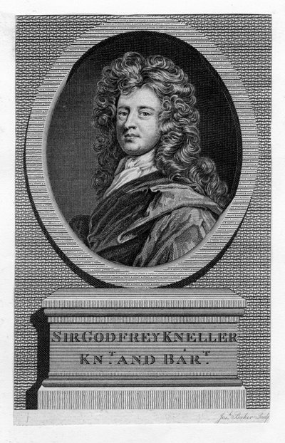 Sir Godfrey Kneller 1646-1723, pintor de retratos, siglo XIX de Unbekannt