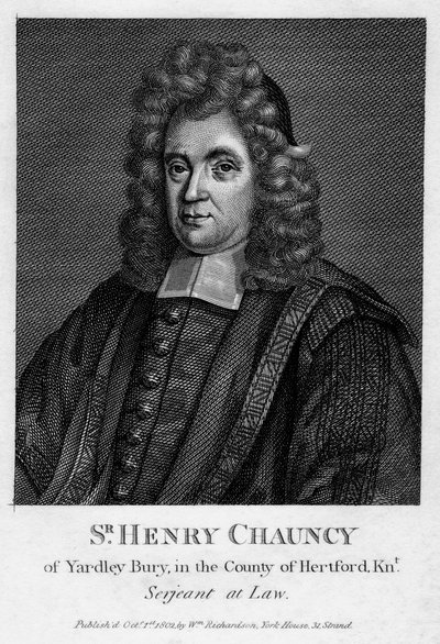Sir Henry Chauncy, abogado, educador y anticuario inglés, 1802 de Unbekannt