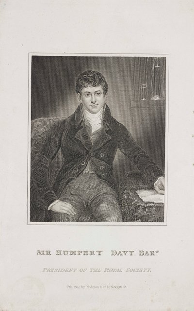 Sir Humphry Davy, químico inglés, c 1824 de Unbekannt