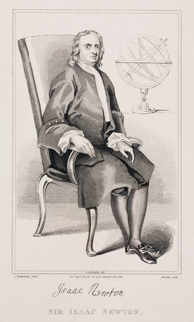 Sir Isaac Newton, matemático y físico inglés, c 1725 de Unbekannt