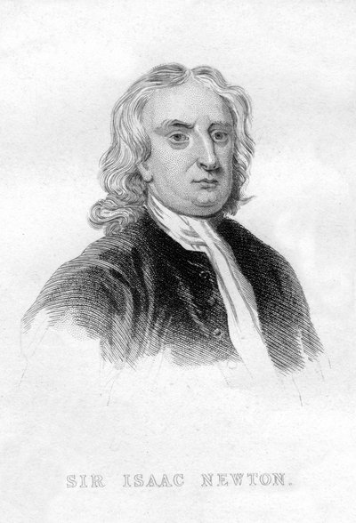 Sir Isaac Newton, matemático, astrónomo y físico inglés de Unbekannt