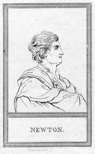 Sir Isaac Newton, matemático, astrónomo y físico inglés de Unbekannt