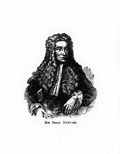 Sir Isaac Newton, matemático, astrónomo y físico inglés, siglo XX de Unbekannt