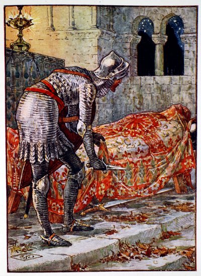 Sir Lancelot en la Capilla Peligrosa, 1911 de Unbekannt