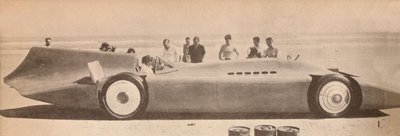 Sir Malcolm Campbell en su nuevo Blue Bird en Dayton Beach, Florida, 1935 de Unbekannt