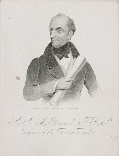 Sir Marc Isambard Brunel, ingeniero e inventor inglés nacido en Francia, c. 1810s de Unbekannt