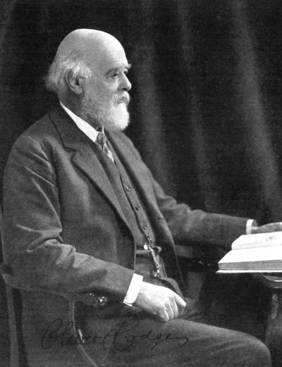 Sir Oliver Joseph Lodge 1851-1940, físico y escritor inglés, principios del siglo XX de Unbekannt