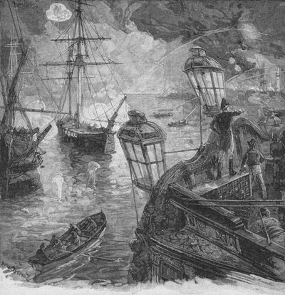 Sir Richard Strachan mantuvo una tremenda cañonada durante varias horas, 1902 de Unbekannt