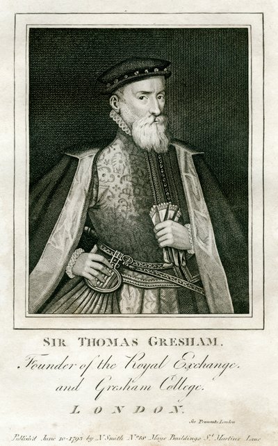 Sir Thomas Gresham, comerciante y financiero británico, siglo XVI 1793 de Unbekannt