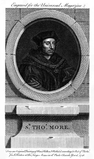 Sir Thomas More, abogado, escritor y político inglés católico de Unbekannt