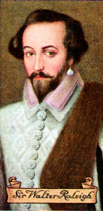 Sir Walter Raleigh, de una serie de tarjetas de cigarrillos, 1935 de Unbekannt