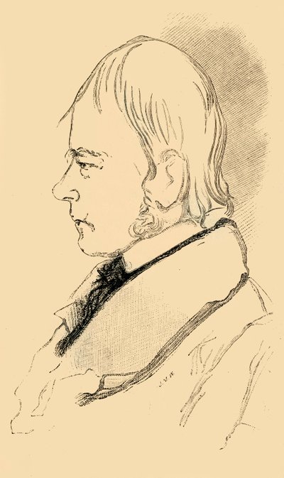 Sir Walter Scott - Copia de un boceto de la vida, 1882 de Unbekannt