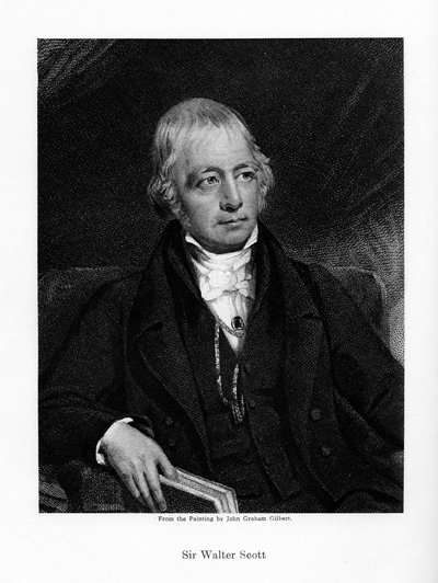 Sir Walter Scott, 1er Baronet, prolífico novelista histórico y poeta escocés, siglo XIX de Unbekannt