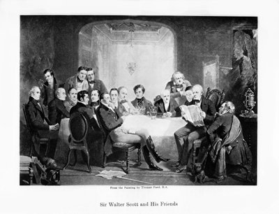 Sir Walter Scott y sus amigos, c1849 de Unbekannt
