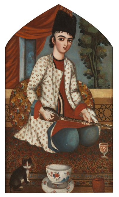 Tocador de sitar, c. 1830-1840 de Unbekannt