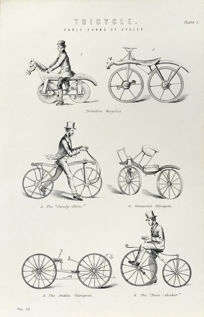 Seis formas tempranas de bicicleta de Unbekannt