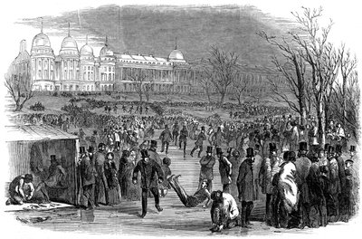 Patinaje en Regents Park, 1850 de Unbekannt