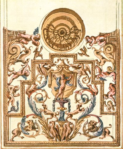 Boceto para pintura decorativa, Francia, 1928 de Unbekannt