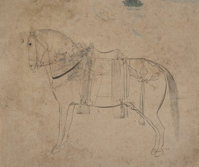 Boceto de un caballo, finales del siglo XVIII de Unbekannt