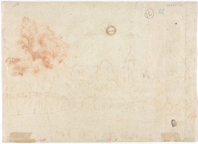 Boceto de un pueblo verso, siglo XVIII de Unbekannt