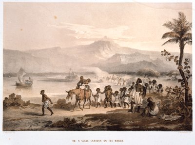 Convoy de esclavos en marcha, 1852 de Unbekannt